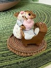Wee Forest Folk M-69 Beddy Bye Mousey Pink Baby 1982 Ap Retired No Wff Box
