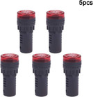 5pcs Red Indicator Lights Ac dc 110v Plastic Led Indicator Signal Lamps Light Bu