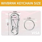 4 Pack Keychain  Metal Key Chain  Sturdy Key Ring  Key Rings Key Organizer Keych