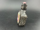 Vintage Art Deco Filigree Miniature Glass Bottle Perfume With Dauber