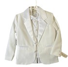 Vintage Little Baron Boys Formal 5-piece White Tuxedo Set Size 8 Years - Nwt