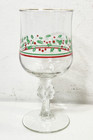 Arby s Libby Holly Berries Christmas Collection Stemmed Wine Glass