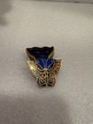 Vintage Chinese Cloisonne Enamel brass Butterfly Trinket Pill Box