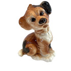 Vintage Royal Copley Ceramic Dog Puppy Figurine Brown   White Terrier Mix