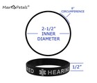 5 Pack  hearing Impaired  Medical Alert Id Silicone Bracelet Wristbands