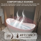 59 Inch Acrylic Durable Deep Bathtub Glossy White Finish Freestanding Bathtub