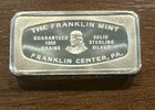 1970 Franklin Mint 1000 Grain Sterling Bar     Bankmarked National State Bank  Nj