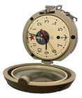 Vintage Russian Reliable Soviet Cccp Submarine Real Navy Clock With 2 Keys Heavy