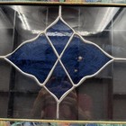 Vintage Stained Glass Wood Display Case Approx 16 5 X 12-5 X 1 75     1970   s