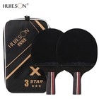 3 6 Star Table Tennis Racket Set 2pcs Ping Pong Paddle Bat With Bag Carbon Blade