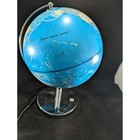Illuminated World Globe With Celestial Star Map Constellations Chrome Base 8in