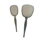 Vintage Victorian Style Vanity Hand Mirror And Brush Gold Tone Ornate