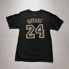 Kobe Bryant  24 Los Angeles Lakers Nba Black Jersey Style T-shirt Men s Medium