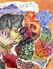 Collage Art-   kitty Eyes    Collage Art-original Art-mixed Media Art-home Decor