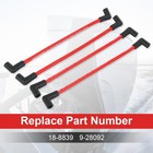Marine Spark Plug Wire Set 10mm Replacement For Johnson Evinrude Outboard Engine