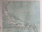 1891 West Indies Original Antique Map
