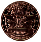 Copper Art Coins   Standing Liberty Design   Three-piece Set   Fine  999 Bullion
