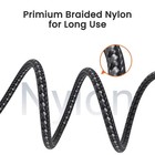 3-pack Braided Type-c To Type-c Fast Charging Data Sync Charger Cable 3 6 10ft