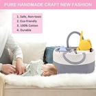  Diaper Caddy Organizer  Boho Rustic Cotton Rope Nursery Baby Large Grey