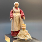 Artisan Lot Porcelain Baby Doll Jointed Accessories Vtg Dollhouse Miniature 1 12