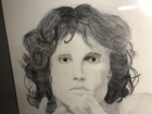 Eye Catching The Doors Jim Morrison Sketch Drawing Portrait Signed By Artist