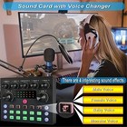 V8s Usb Sound Card - Audio Mixer For Live Stream karaoke With Voice Changer