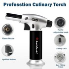 Hotdevil Butane Adjustable Flame Torch 6g Refillable Tank Cooking Lighter Blow