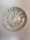 Vintage Art Deco Crystal Glass Ashtray 5  Diameter