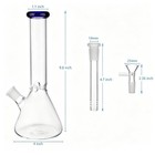10  Heavy Duty Glass Bong Glass Water Pipe Smoking Tobacco Pipe Beaker Bowl