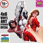 Anna Frozen Sexy Waifu Weatherproof Anime Sticker 6  Car Decal