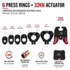 1 2  -2   6 Press Ring   1 Jaw Cts-v Pivoting Press Ring Kit For Milwaukee M18