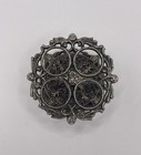 Vintage Metal Lipstick Holder Melba Rose Vanity Display Silver Floral Ornate