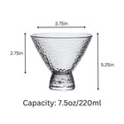 Clear Hammered Cocktail Martini Glasses - 8 5oz  set Of 2 4  Or 6 