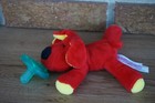 Baby Plush Wubbanub Baby Red Yellow Puppy Dog Pacifier 0-6 Mo Stuffed Soft Toy