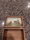 Antique Wood Box Clarks Ont Spool Cotton Advertising Piece 