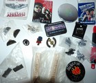 Lot Of 31 Movie Memorabilia Promo Release Buttons Pins Dog Tags Keychains Pens