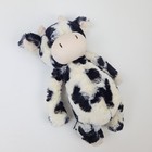 Jellycat Bashful Calf Cow Plush 12  Medium Black White Stuffed Animal Retired