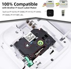 Tz Tze-231 221 241 251 6-36mm Black On White Label Tape Fit For Brother P-touch