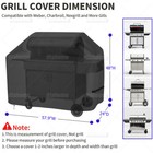 Heavy Duty Waterproof Outdoor Bbq Gas Grill Cover Barbecue Cover Uv Protection