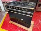 39 3 8    Lacanche Volnay Dual Fuel Range Black With Brass Lg1051eaeg  used 