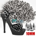 Punk Cone Metal Spikes Rivets Studs Screw For Clothing Jacket Leather Diy Craft