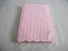 Crochet Baby Set- Blanket Hat Booties Infant 0-3m Handmade Shower Gift Baby Girl