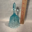 Vintage Fenton Art Glass Inverted Strawberry Blue Bell