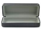 Oga Authentic Hard Eyeglass Case Medium Slim Size In Silver 6 6 inch X 2 3