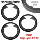 3pcs For Polaris Slingshot Led Wheel Rings Lights Dyi Kit Aluminum Black Us