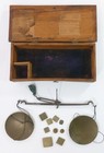 Apothecary Scale In Wood Box 19th C With H Troemner Weights German Balance 