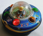 Vintage Space Ship X-7 Ufo Tin Toy - For Parts Only