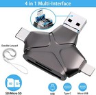 4 In 1 Trail Camera Viewer  Memory Card Reader Compatible With Iphone ipad andro