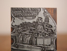 Vintage Letterpress Printing Block Novelty Doctor Knife Patient On Cart Creepy