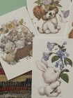 Lot Of 4 Misc Greetings Unused Cards With Envelopes Cute Kittens And Puppies